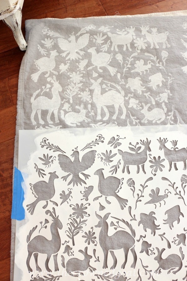 How To Customize Drop Cloth Curtains With Paint Stencils
