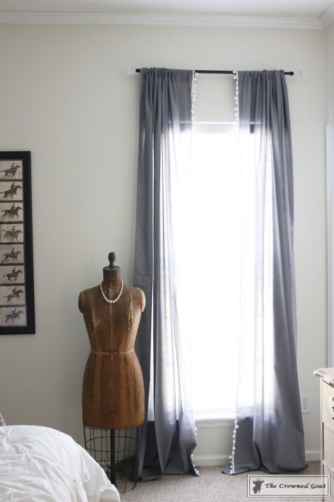 No Sew Pom Pom Curtains The Crowned Goat