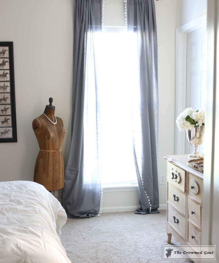 No Sew Pom Pom Curtains The Crowned Goat