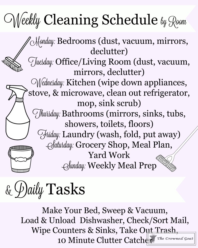 10+ DIY Cleaning Hacks & Simple Weekly Cleaning Schedule - DIY With My Guy