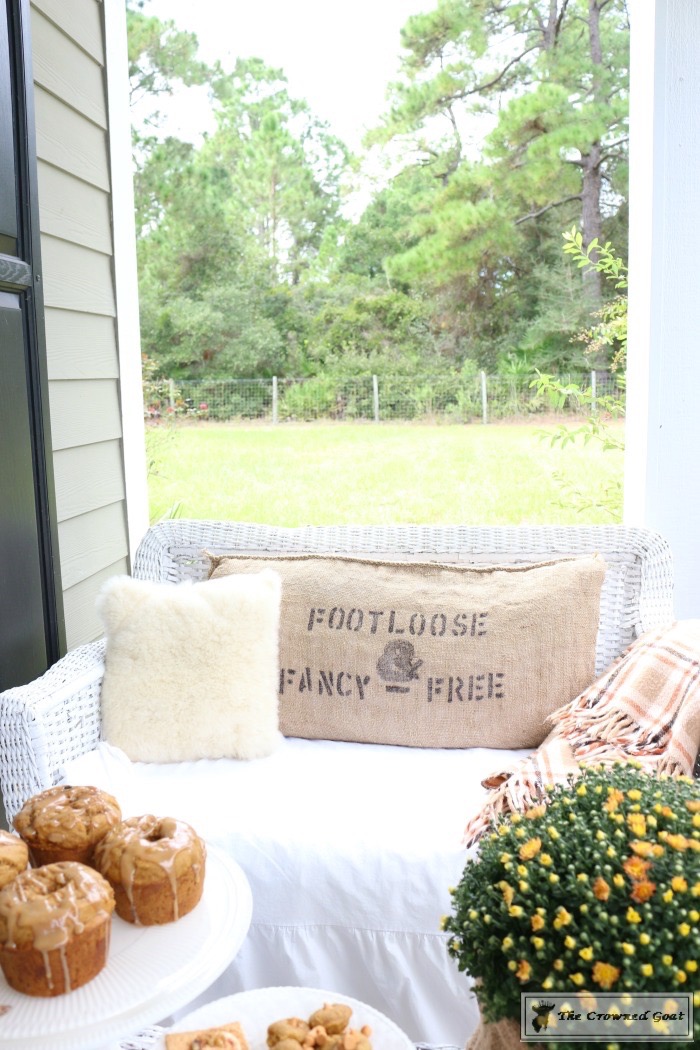 Stenciled Feed Sack Pillow Covers The Crowned Goat