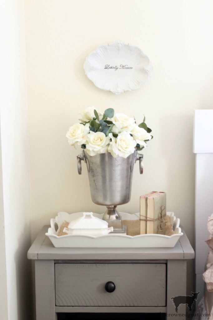 French Linen Nightstand Makeover The Crowned Goat