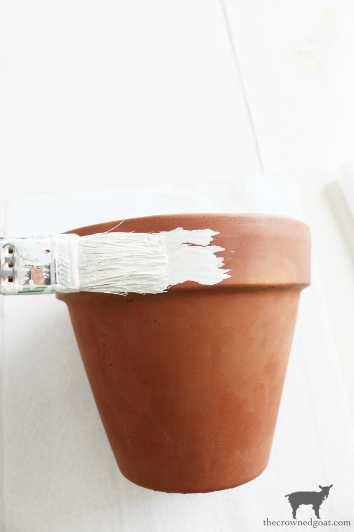 How to Whitewash Terracotta Pots with Chalk Paint