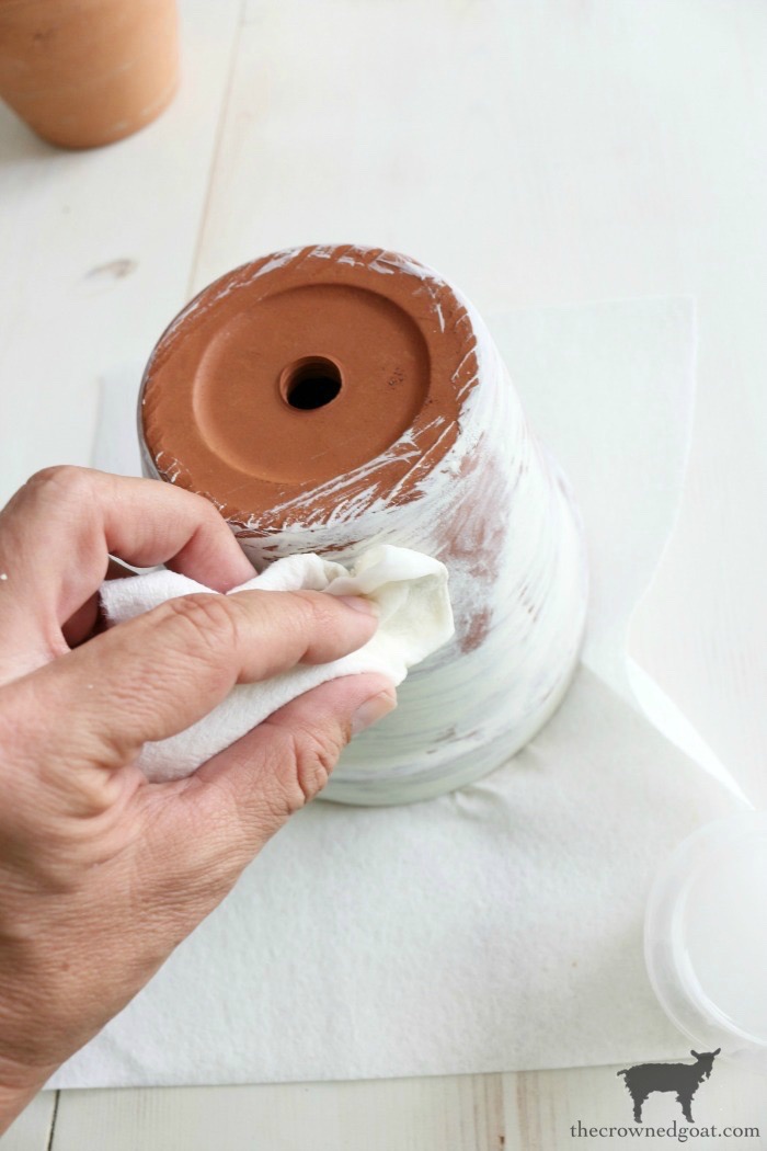 How to Whitewash Terracotta Pots with Chalk Paint