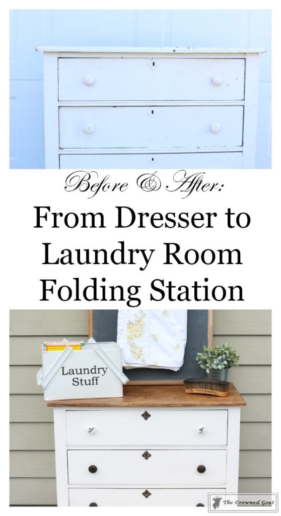 Creating a Laundry Room Folding Station from a Dresser