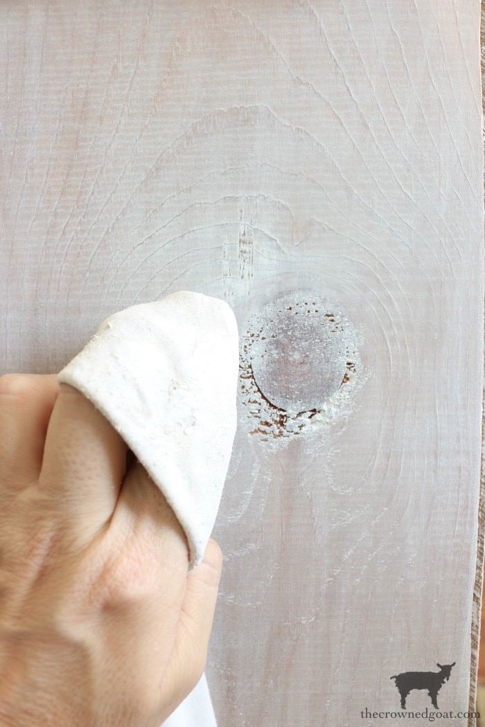 Adding Whitewash to Farmhouse Furniture