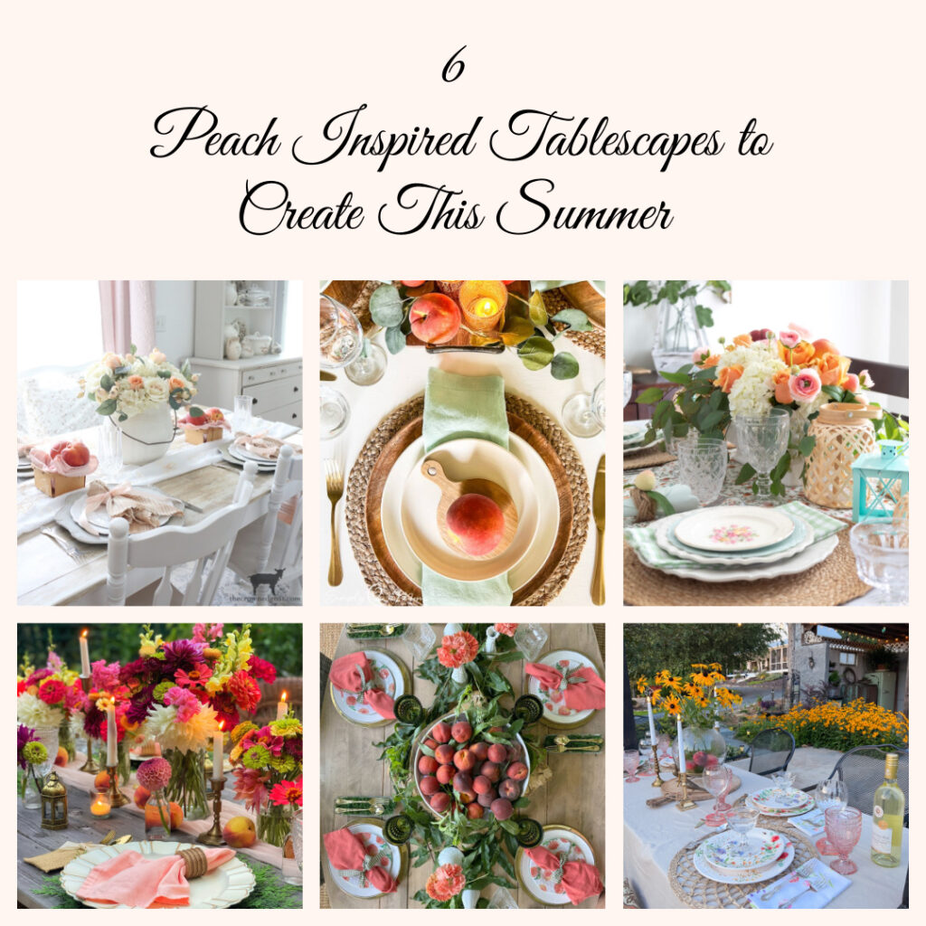 Peach Inspired Summer Tablescape