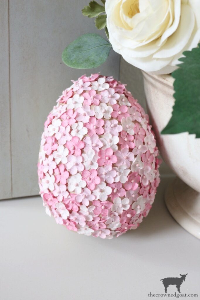 DIY Flower Covered Easter Egg